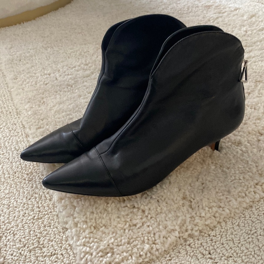 Schutz black small heeled booties